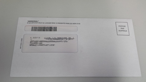 Debt Collection clear envelope letter